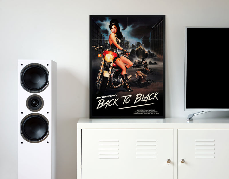 Back to black amy winehouse retro music poster framed wall art print