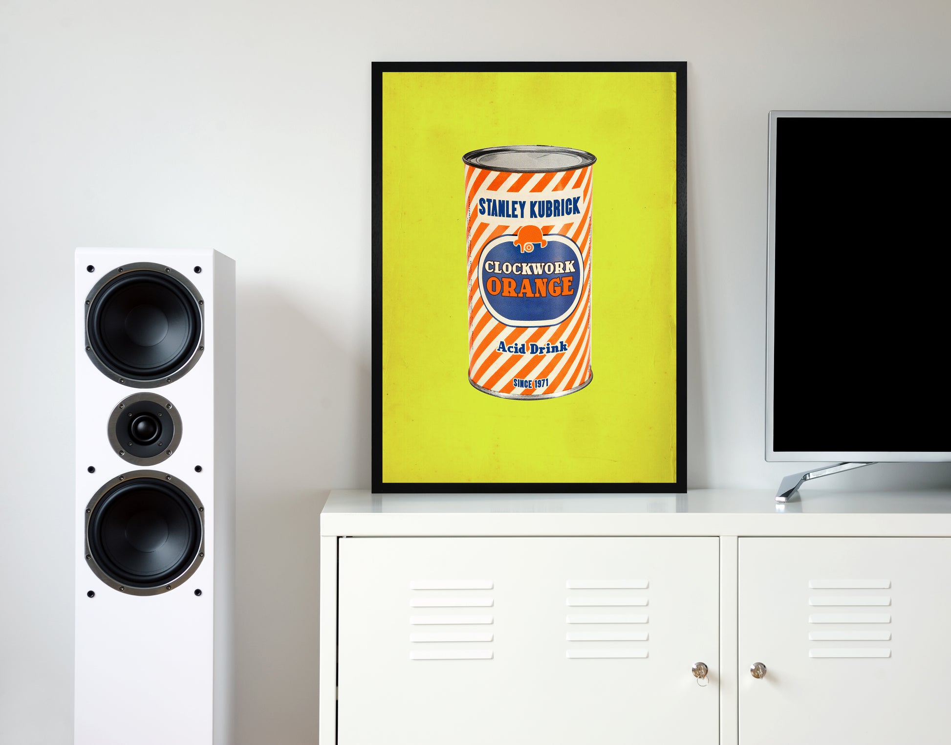 Clockwork orange retro movie poster framed wall art print