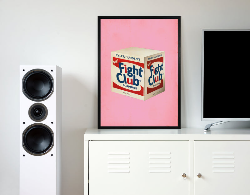 Fight club movie poster framed wall art print
