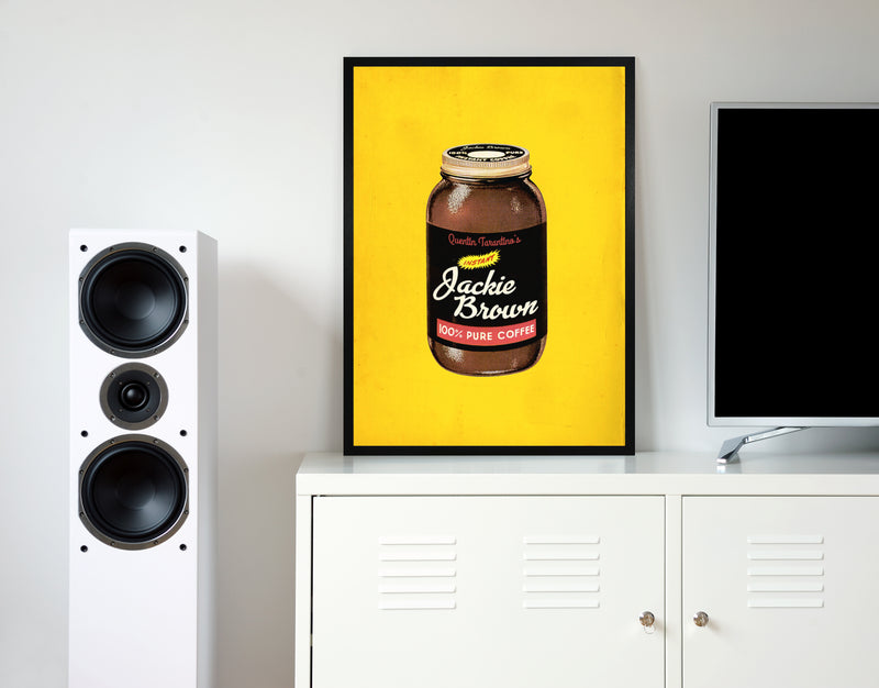Jackie brown retro movie poster framed wall art print