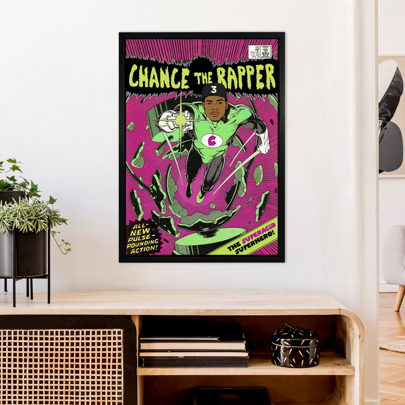 Chance by David Redon Retro Music Poster Framed Wall Art Print A1 White Frame