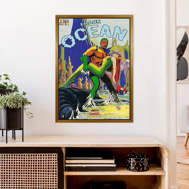 Ocean by David Redon A1 Oak Frame