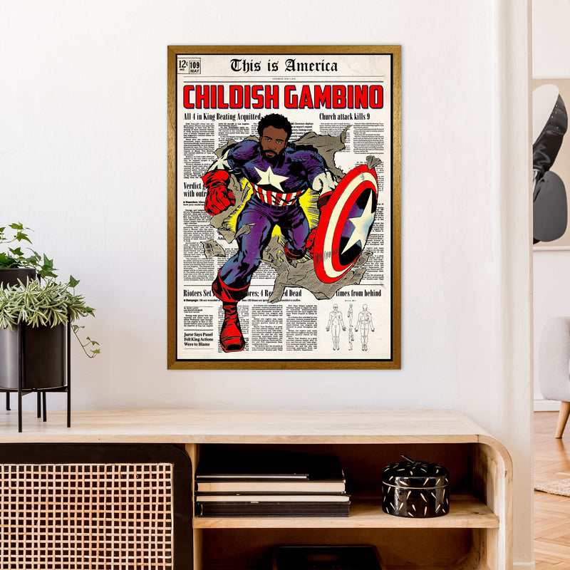 Childish by David Redon Retro Music Poster Framed Wall Art Print A1 Print Only