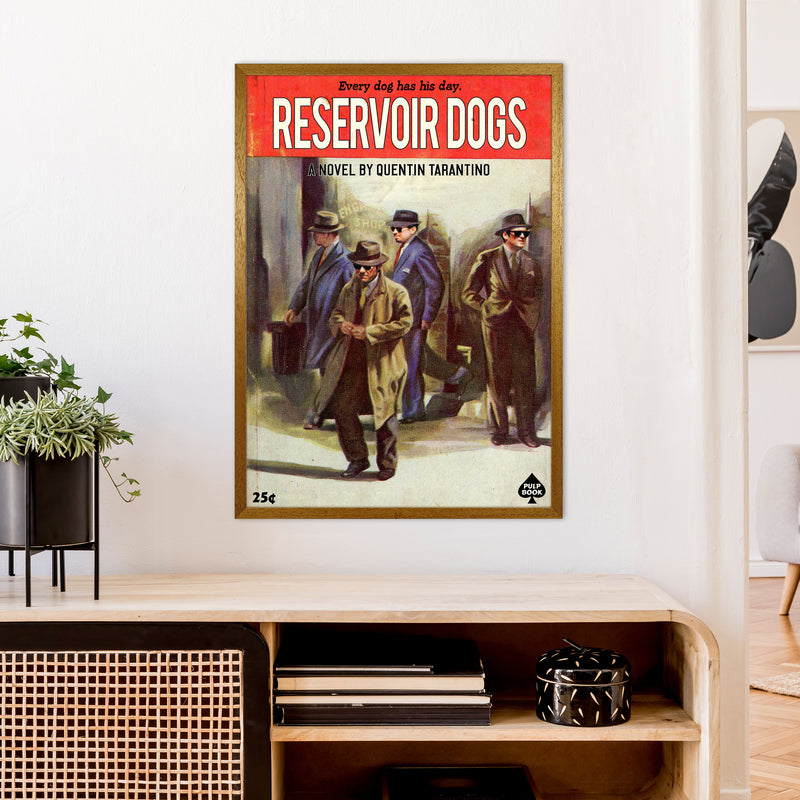 Reservoir Dogs by David Redon Retro Movie Poster Framed Wall Art Print A1 Print Only