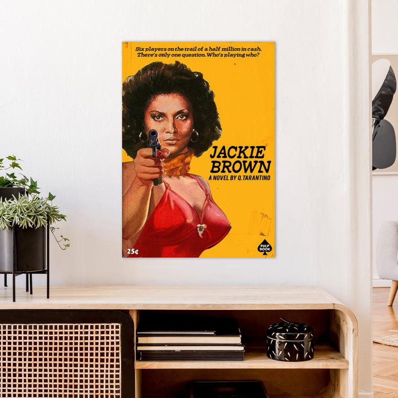 Jackie Brown by David Redon Retro Movie Poster Framed Wall Art Print A1 Black Frame