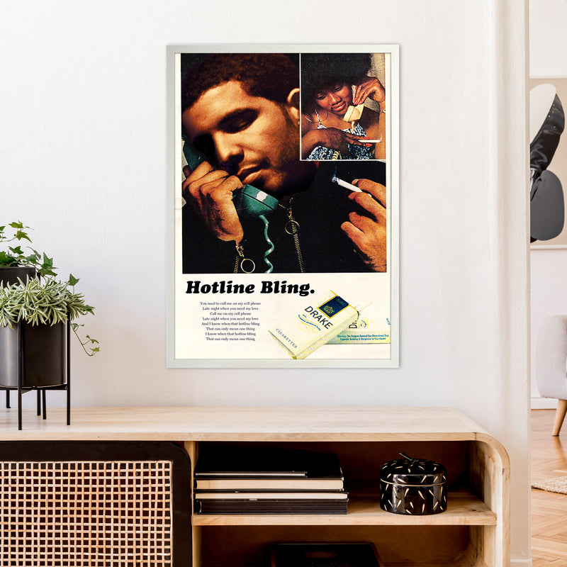 Drizzy by David Redon Retro Music Poster Framed Wall Art Print A1 Oak Frame