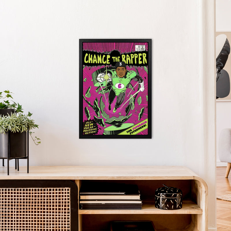 Chance by David Redon Retro Music Poster Framed Wall Art Print A2 White Frame