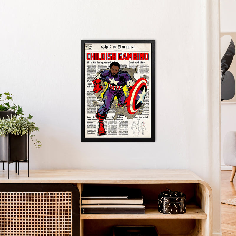 Childish by David Redon Retro Music Poster Framed Wall Art Print A2 White Frame