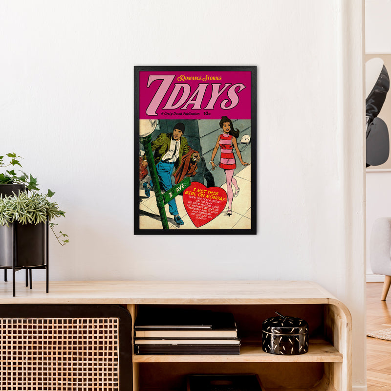 7 Days Music Poster Art Print by David Redon A2 White Frame