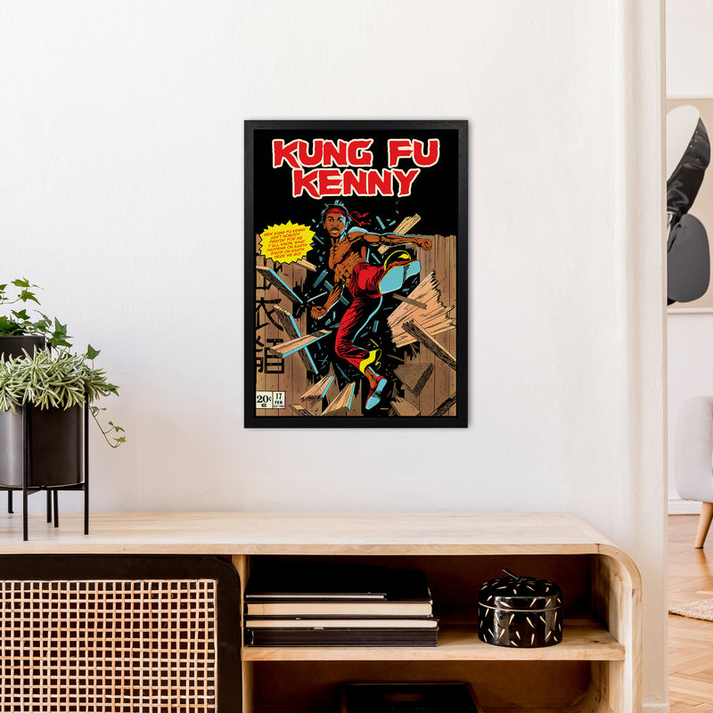 Kung Fu Kenny by David Redon A2 Black Frame