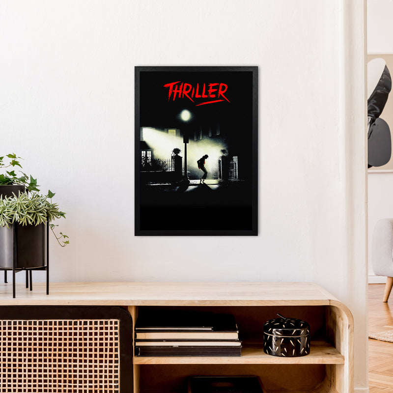 Thriller by David Redon Retro Movie Music Poster Framed Wall Art Print A2 White Frame