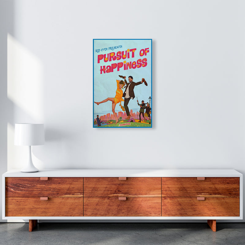 Pursuit of Happiness by David Redon Retro Music Poster Framed Wall Art Print A2 Canvas