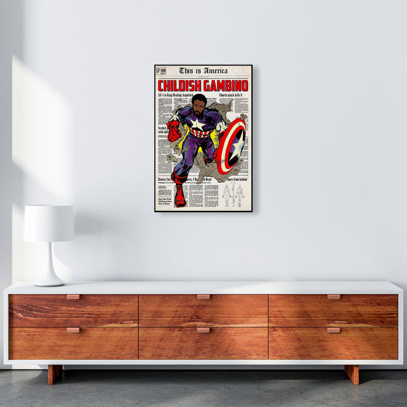 Childish by David Redon Retro Music Poster Framed Wall Art Print A2 Canvas