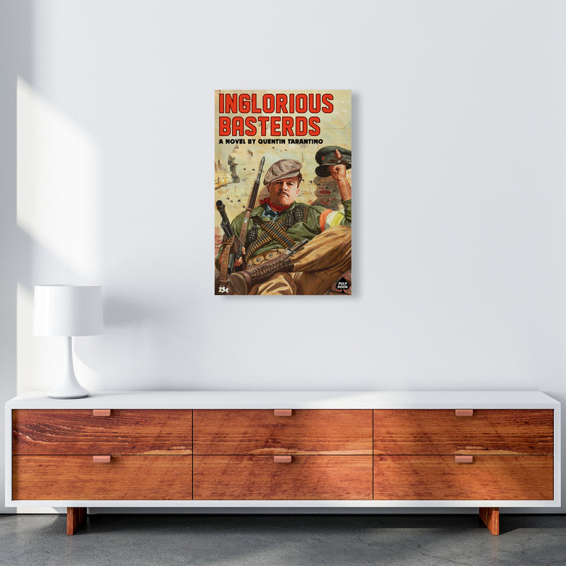 Inglorious Basterds by David Redon Retro Movie Poster Framed Wall Art Print A2 Canvas