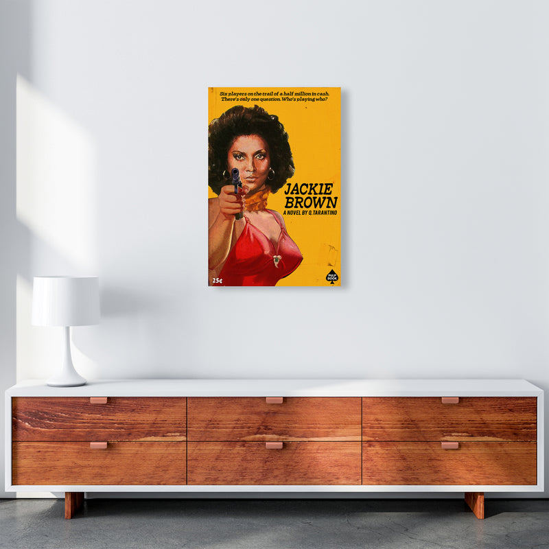 Jackie Brown by David Redon Retro Movie Poster Framed Wall Art Print A2 Canvas