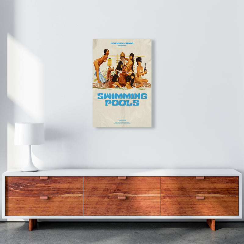 Kendrick by David Redon Retro Music Poster Framed Wall Art Print A2 Canvas