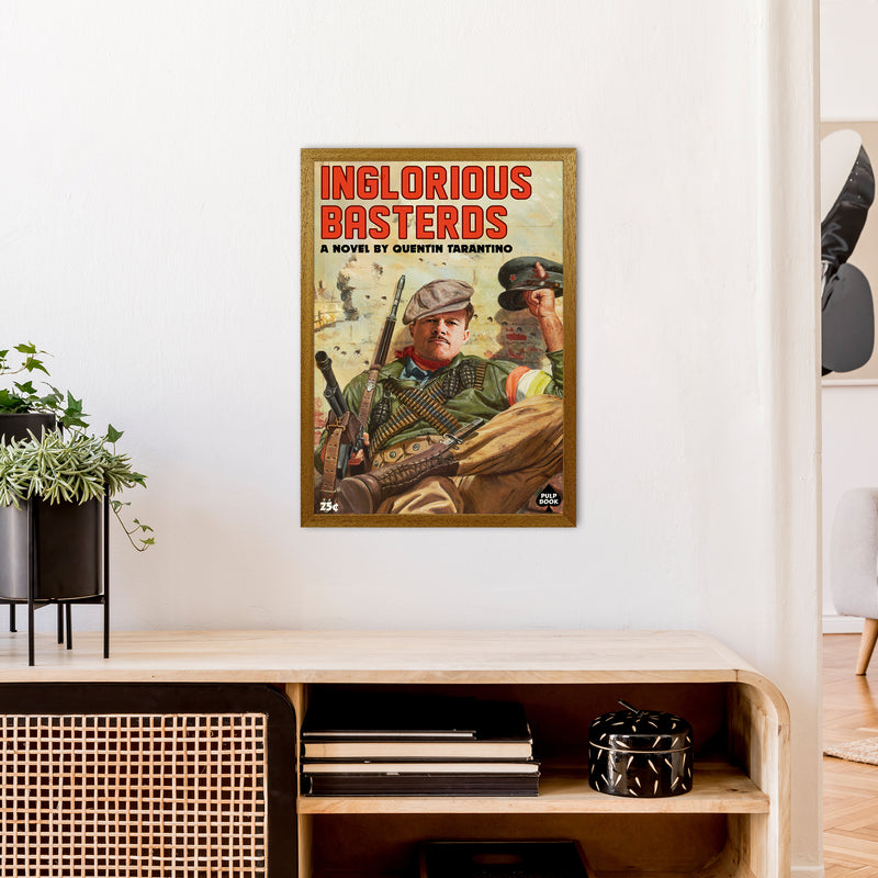 Inglorious Basterds by David Redon Retro Movie Poster Framed Wall Art Print A2 Print Only