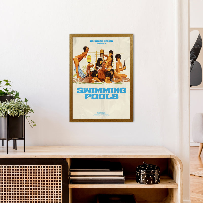 Kendrick by David Redon Retro Music Poster Framed Wall Art Print A2 Print Only