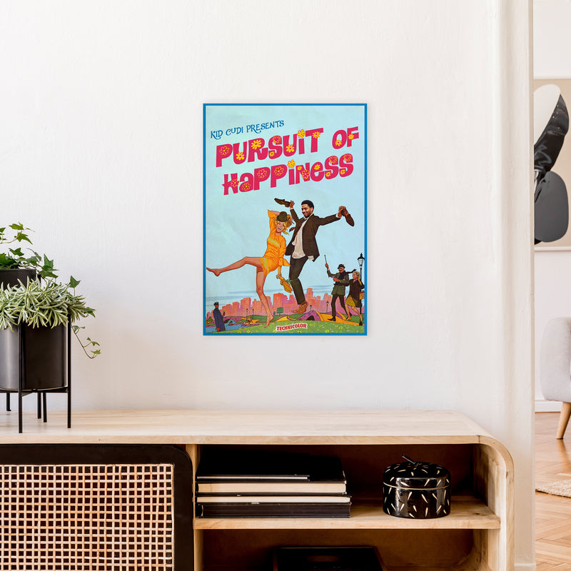 Pursuit of Happiness by David Redon Retro Music Poster Framed Wall Art Print A2 Black Frame
