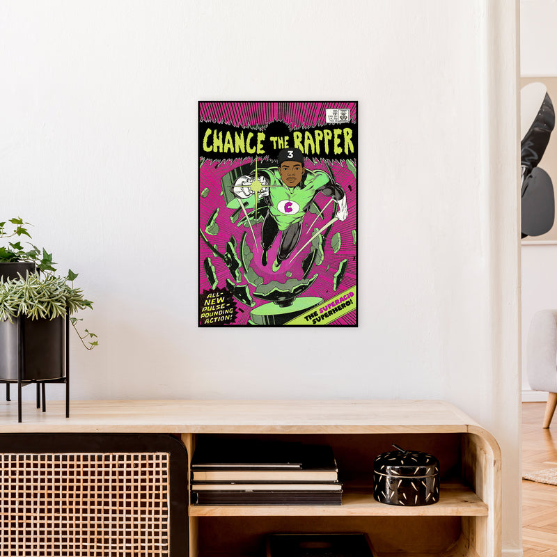 Chance by David Redon Retro Music Poster Framed Wall Art Print A2 Black Frame