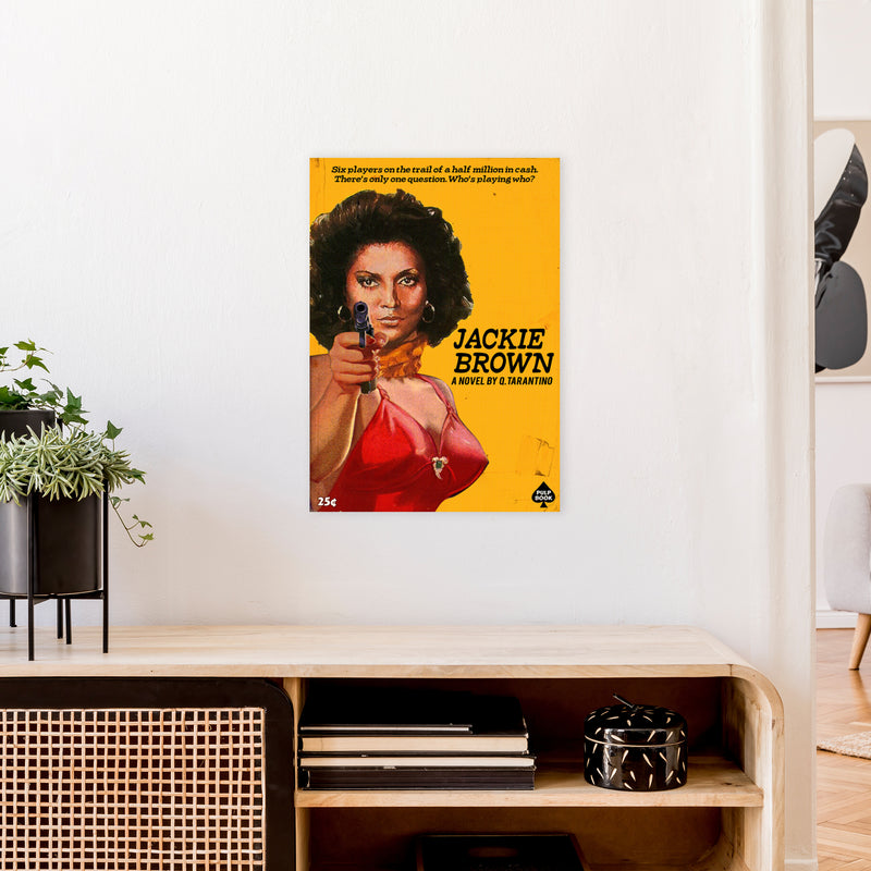 Jackie Brown by David Redon Retro Movie Poster Framed Wall Art Print A2 Black Frame
