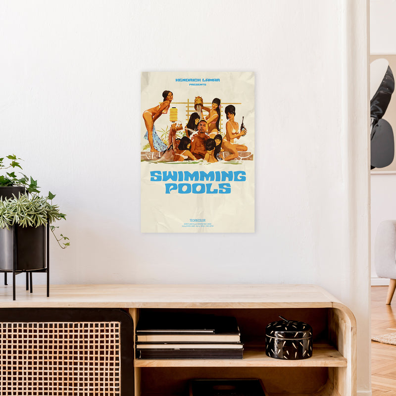 Kendrick by David Redon Retro Music Poster Framed Wall Art Print A2 Black Frame