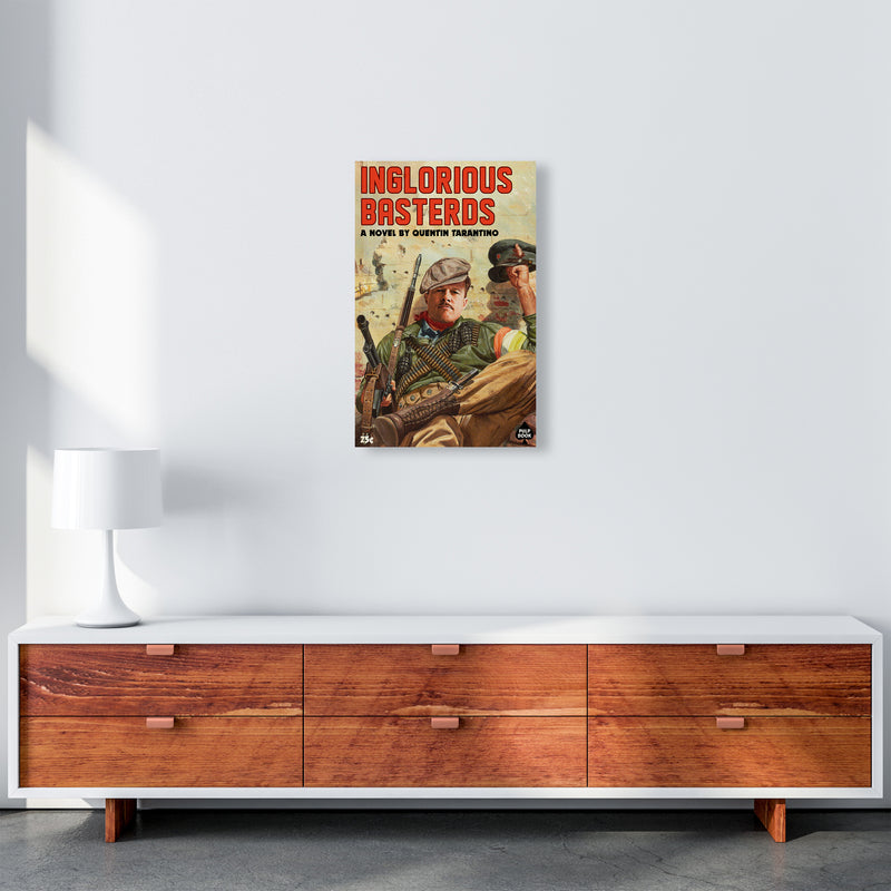 Inglorious Basterds by David Redon Retro Movie Poster Framed Wall Art Print A3 Canvas