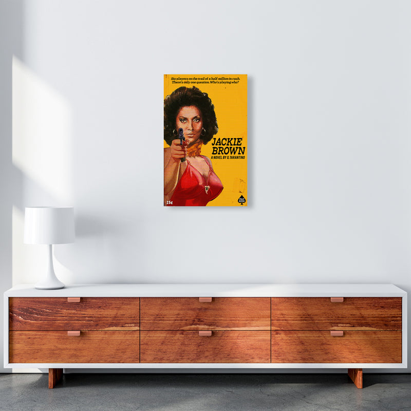 Jackie Brown by David Redon Retro Movie Poster Framed Wall Art Print A3 Canvas