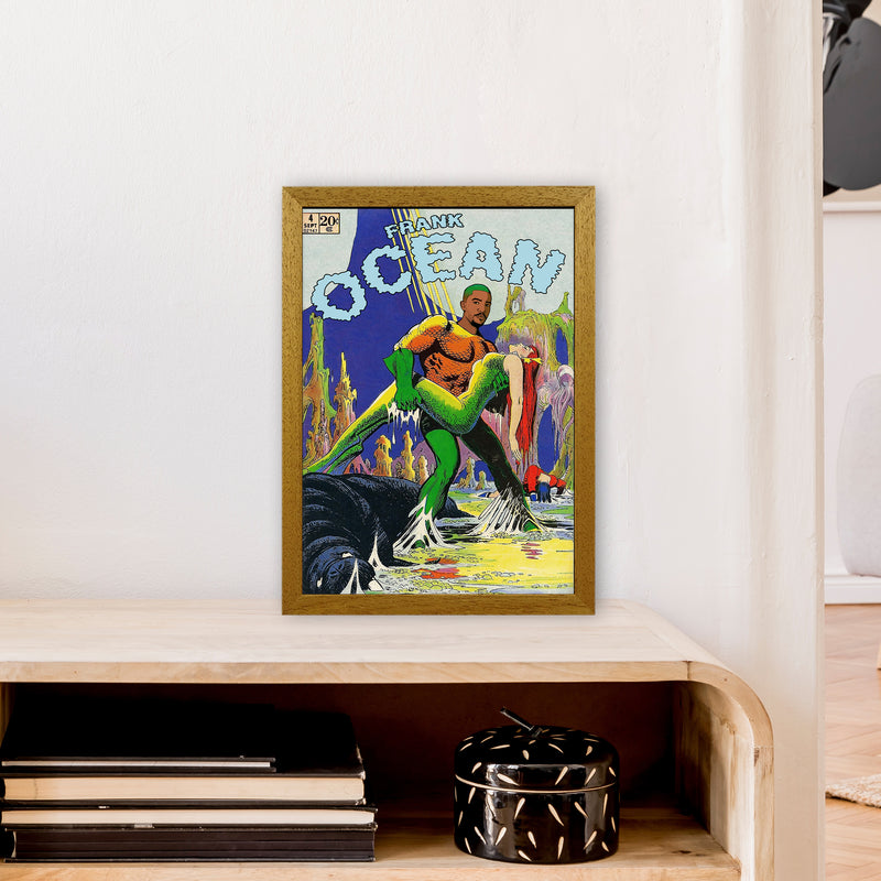 Ocean by David Redon A3 Oak Frame
