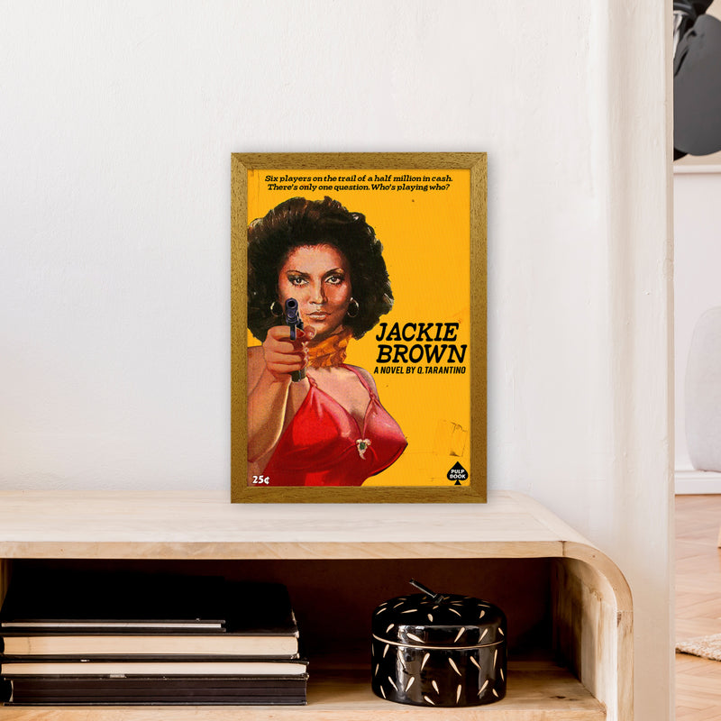 Jackie Brown by David Redon Retro Movie Poster Framed Wall Art Print A3 Print Only