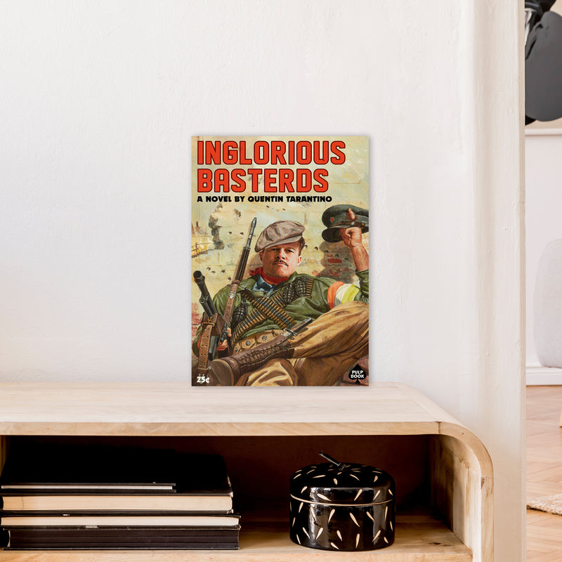 Inglorious Basterds by David Redon Retro Movie Poster Framed Wall Art Print A3 Black Frame