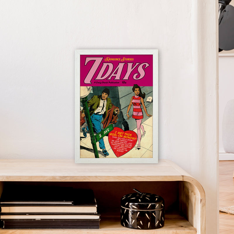 7 Days Music Poster Art Print by David Redon A3 Oak Frame