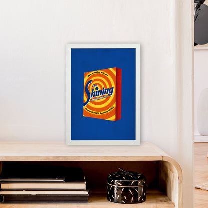 Shining Shot by David Redon Retro Movie Poster Framed Wall Art Print A3 Oak Frame