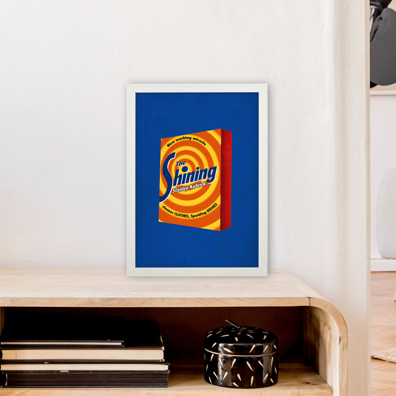 Shining Shot by David Redon Retro Movie Poster Framed Wall Art Print A3 Oak Frame