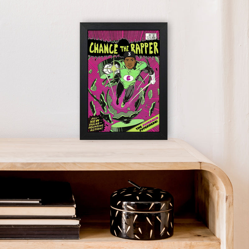 Chance by David Redon Retro Music Poster Framed Wall Art Print A4 White Frame