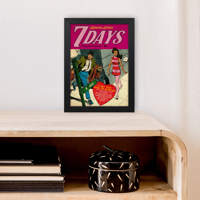7 Days Music Poster Art Print by David Redon A4 White Frame