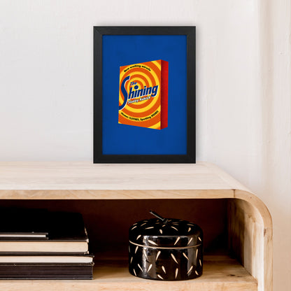 Shining Shot by David Redon Retro Movie Poster Framed Wall Art Print A4 White Frame