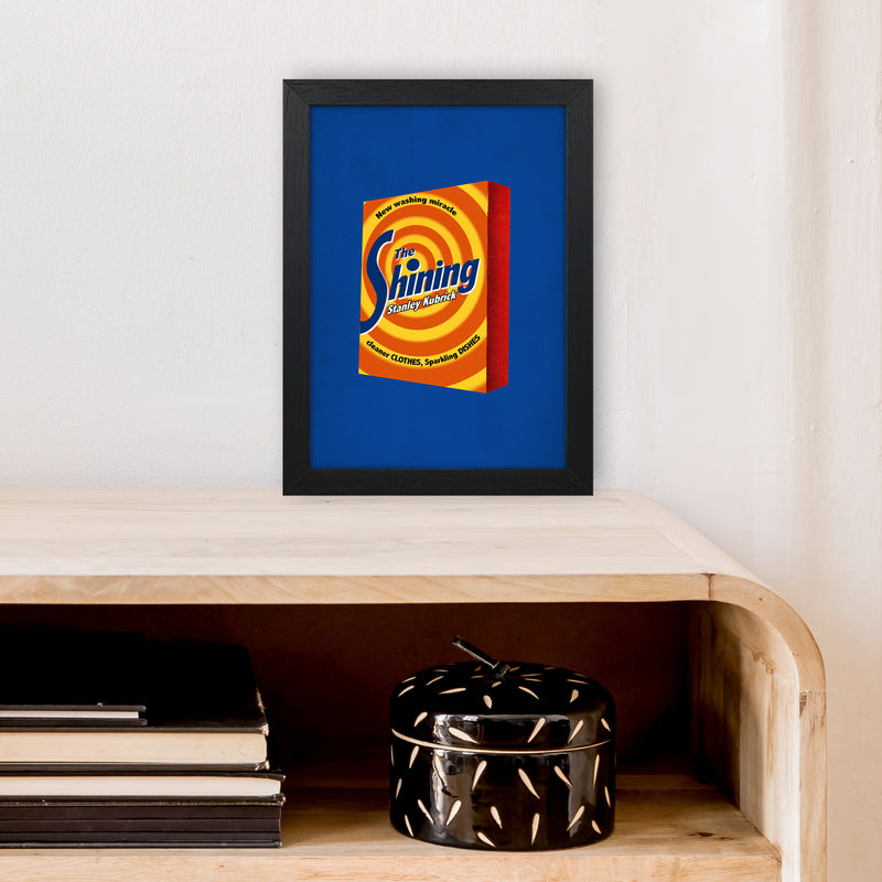 Shining Shot by David Redon Retro Movie Poster Framed Wall Art Print A4 White Frame