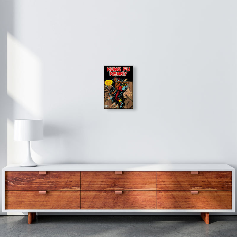 Kung Fu Kenny by David Redon Retro Movie Poster Framed Wall Art Print A4 Canvas