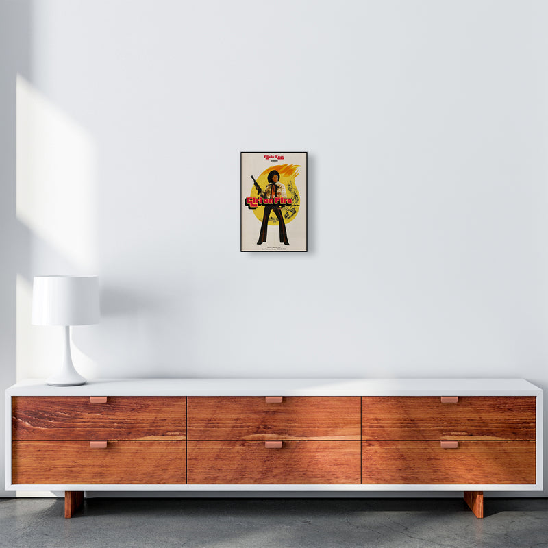 Girl on Fire by David Redon Retro Music Poster Framed Wall Art Print A4 Canvas