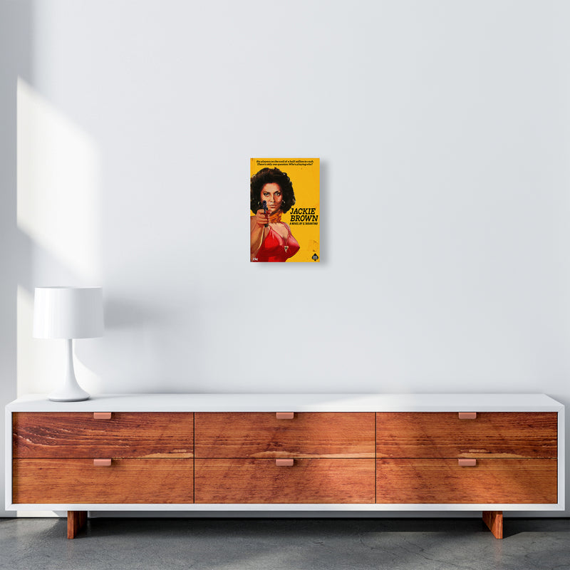 Jackie Brown by David Redon Retro Movie Poster Framed Wall Art Print A4 Canvas