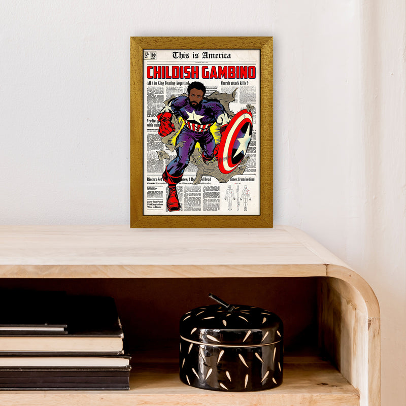 Childish by David Redon Retro Music Poster Framed Wall Art Print A4 Print Only