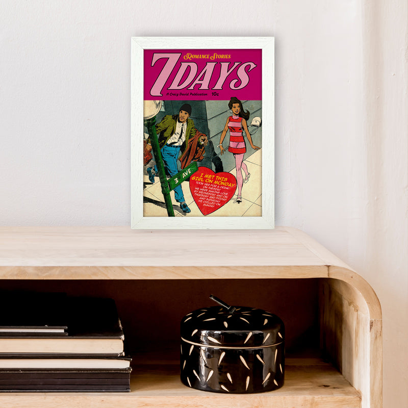 7 Days Music Poster Art Print by David Redon A4 Oak Frame