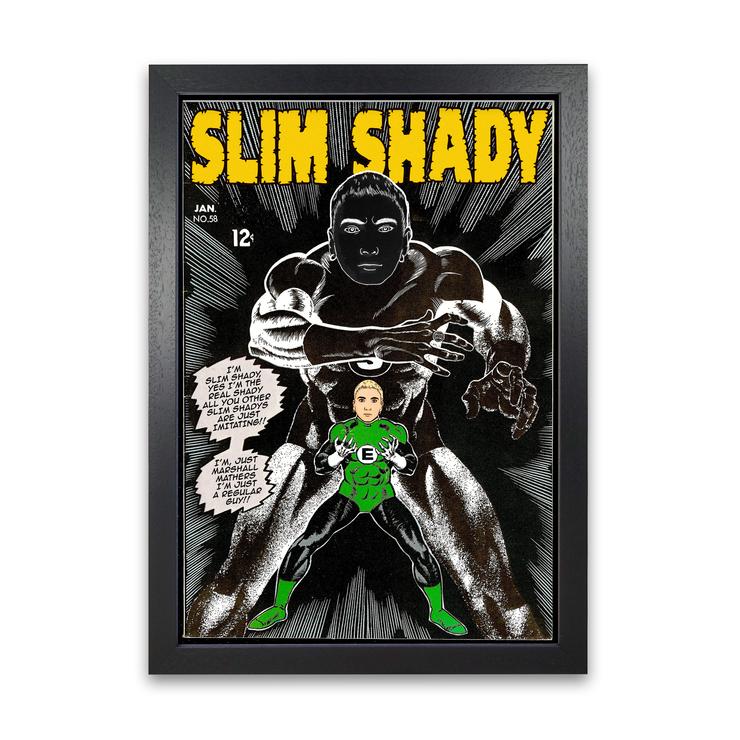 Eminem slim shady  music poster framed wall art print