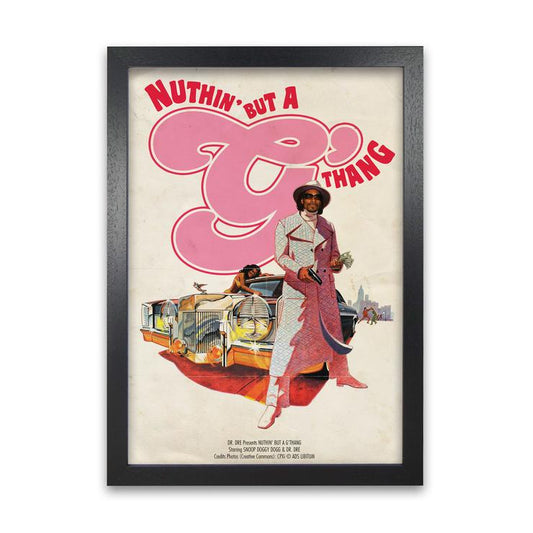 Nuthin but a g thang retro music poster framed wall art print
