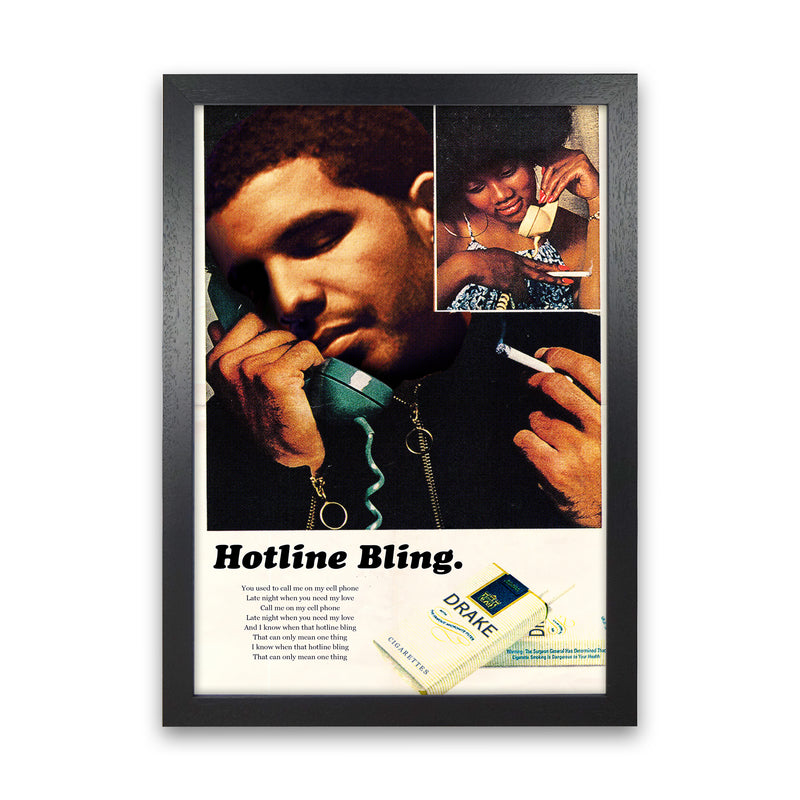 Drizzy by David Redon Retro Music Poster Framed Wall Art Print Black Grain