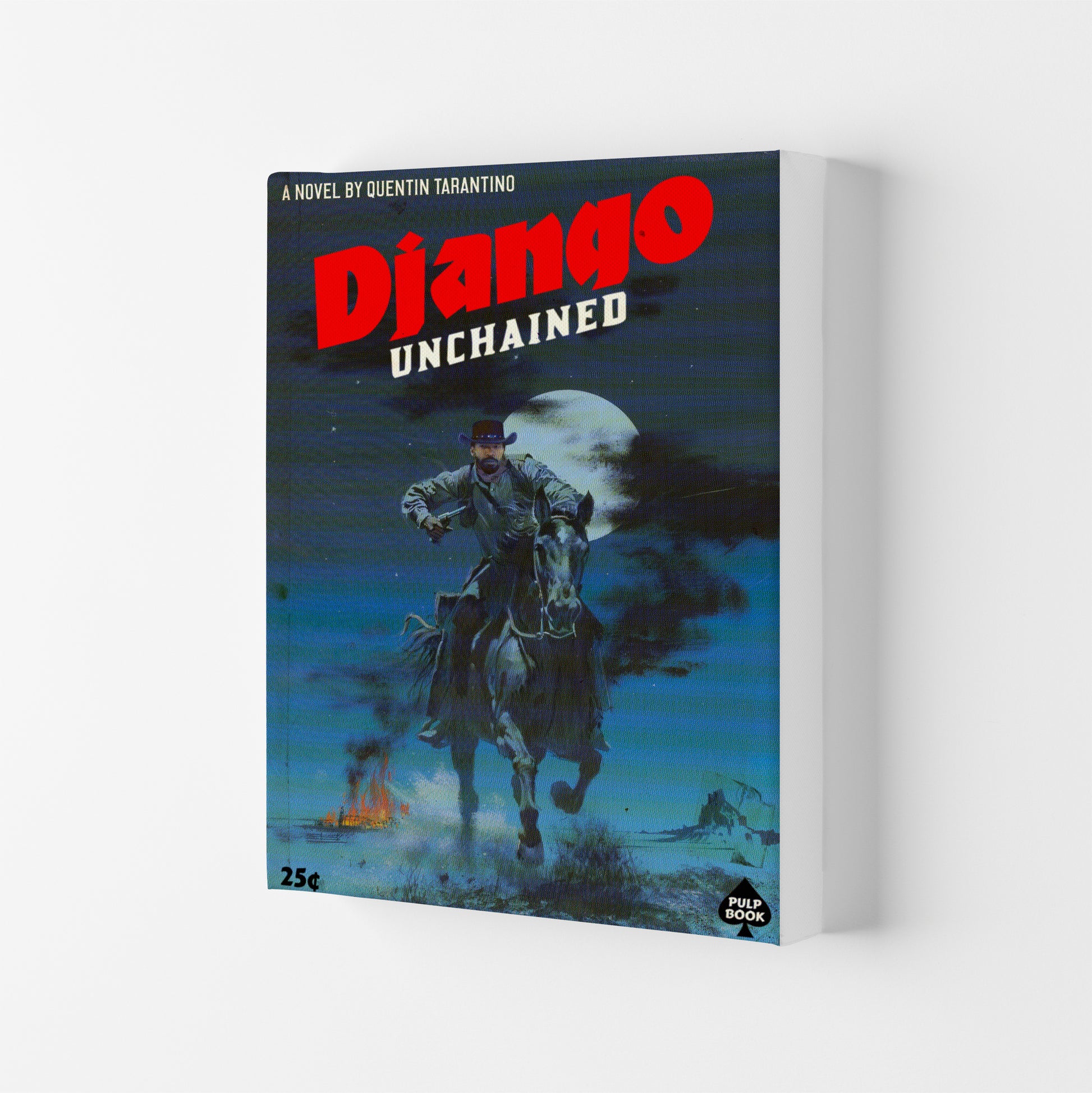 Django by David Redon Retro Movie Poster Framed Wall Art Print Canvas