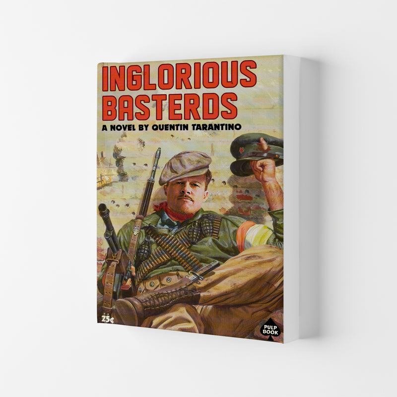 Inglorious Basterds by David Redon Retro Movie Poster Framed Wall Art Print Canvas