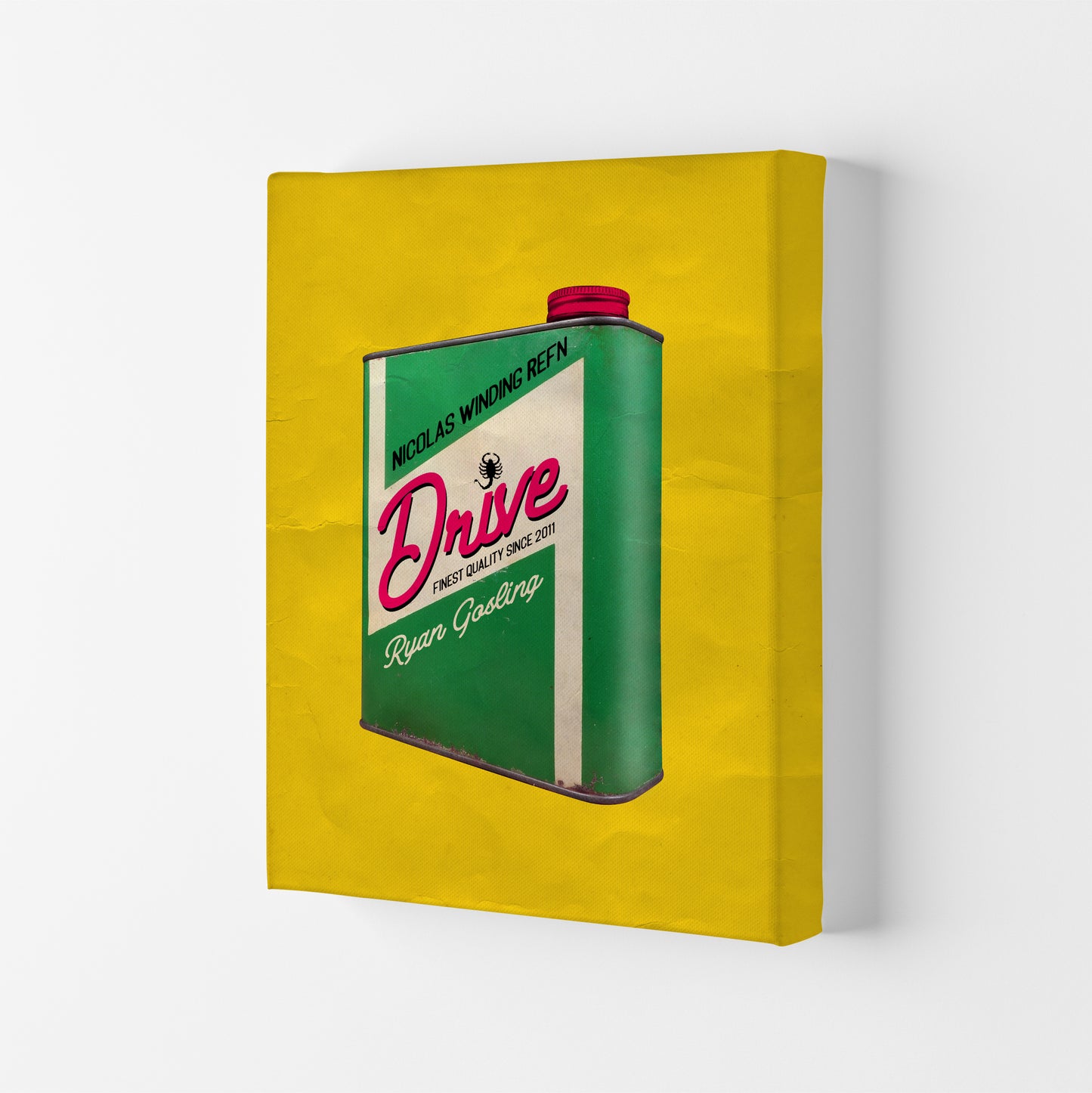 Drive Shot by David Redon Retro Movie Poster Framed Wall Art Print Canvas