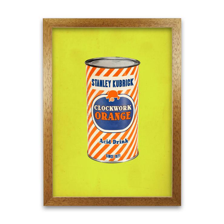 Clockwork orange retro movie poster framed wall art print